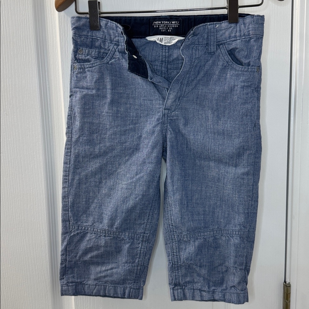 H&M Dark and Light Blue Denim shorts